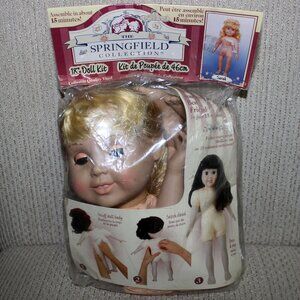 3/$77❤️Fibre-Craft 1996 vintage Doll Making Kit Springfield Collection "Sarah"